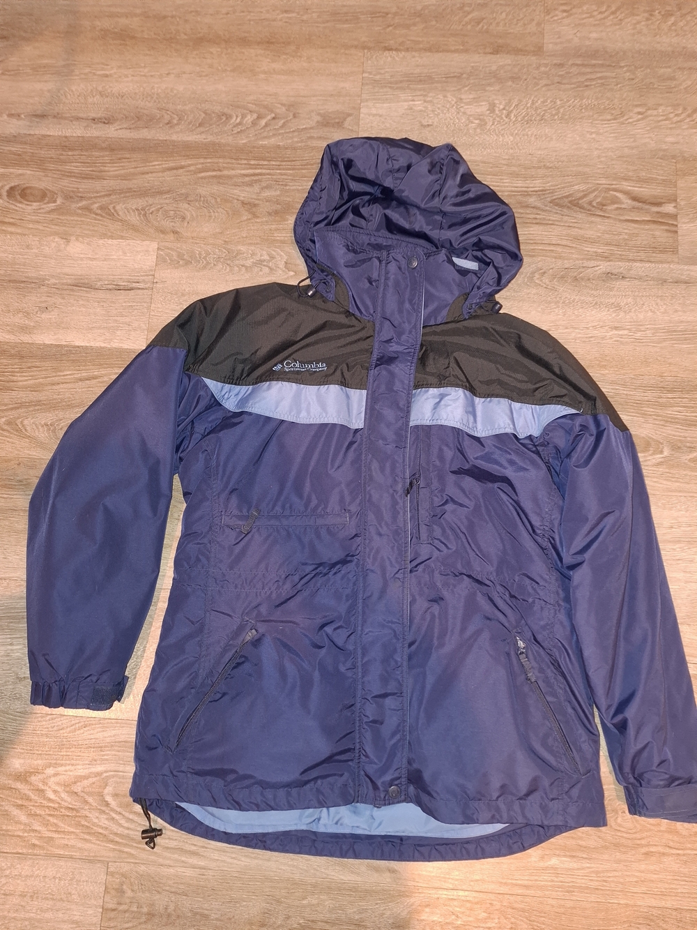 Columbia Women's Navy Hooded Waterproof Jacket